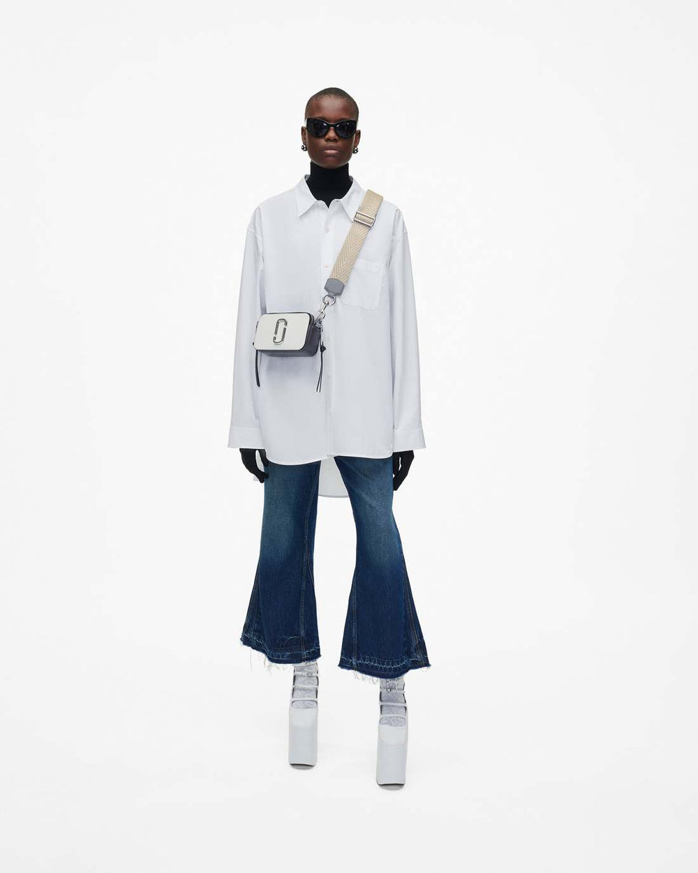 The Arrow Webbing Strap Wolf Grey Multi - Marc Jacobs