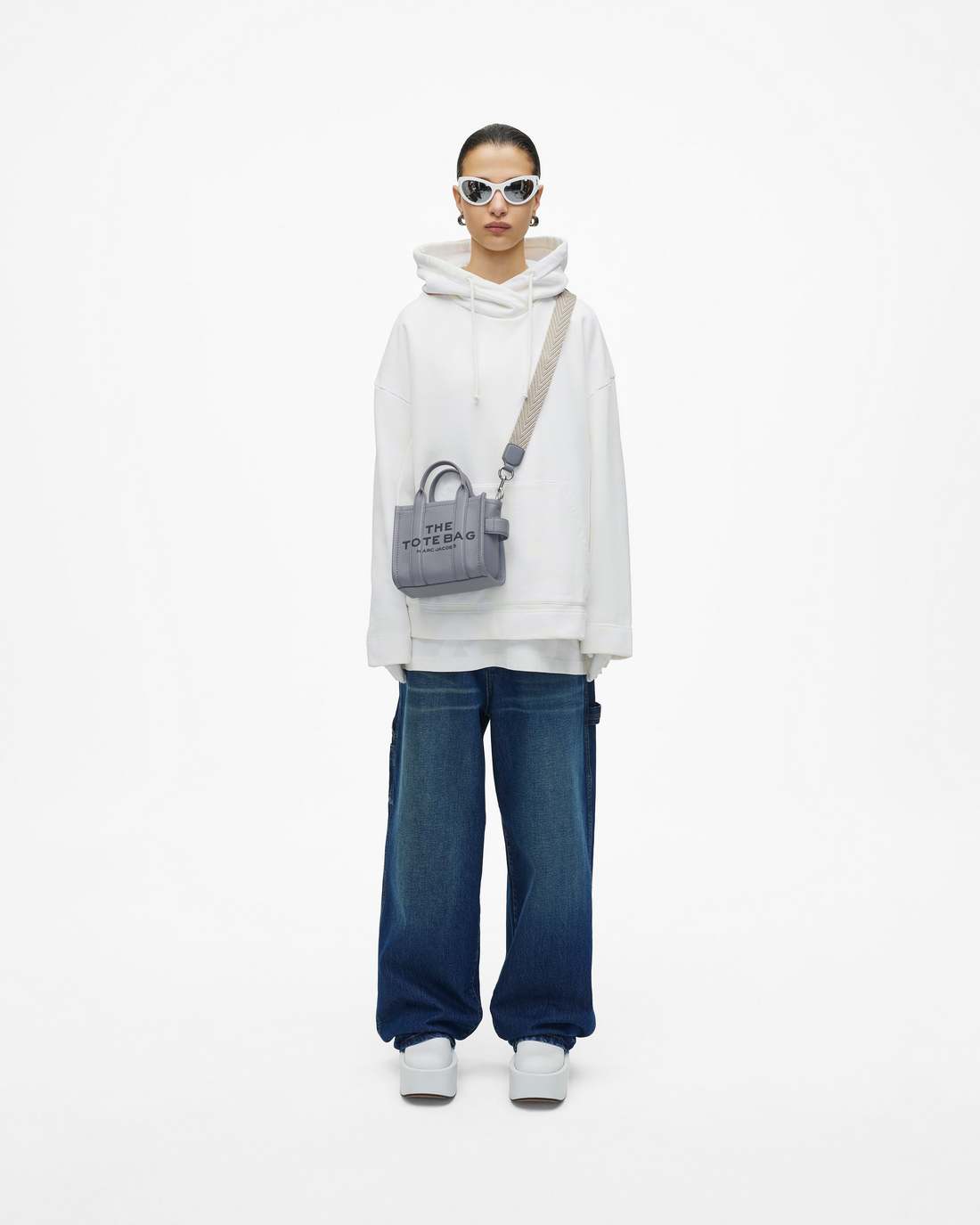 The Thin Arrow Webbing Strap Wolf Grey Multi - Marc Jacobs