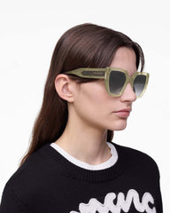 The J Marc Square Sunglasses Olive - Marc Jacobs