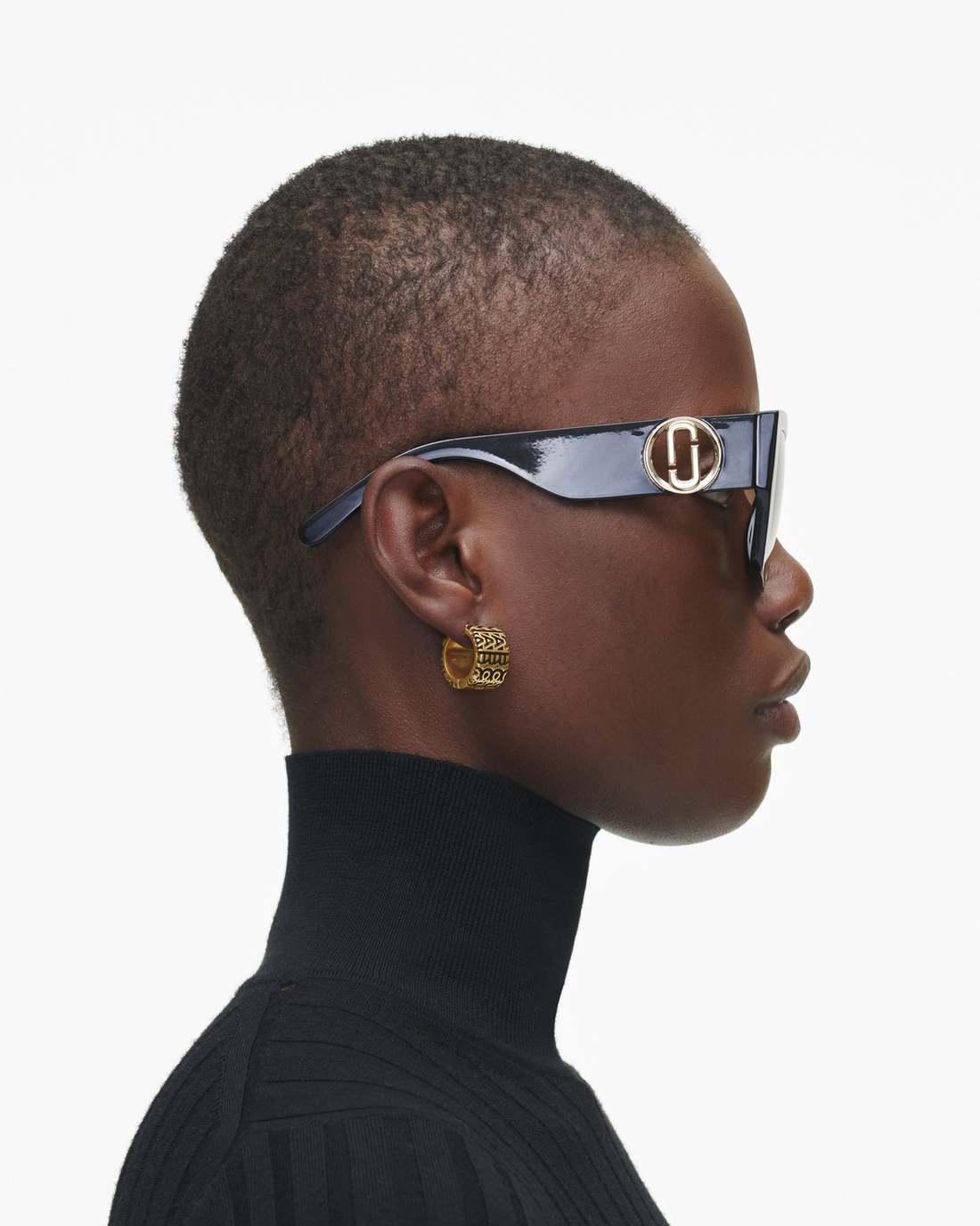 The J Marc Square Cutout Sunglasses Black - Marc Jacobs