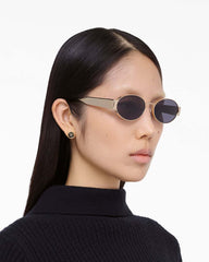 The Classic Logo Round Sunglasses Black/Gold - Marc Jacobs