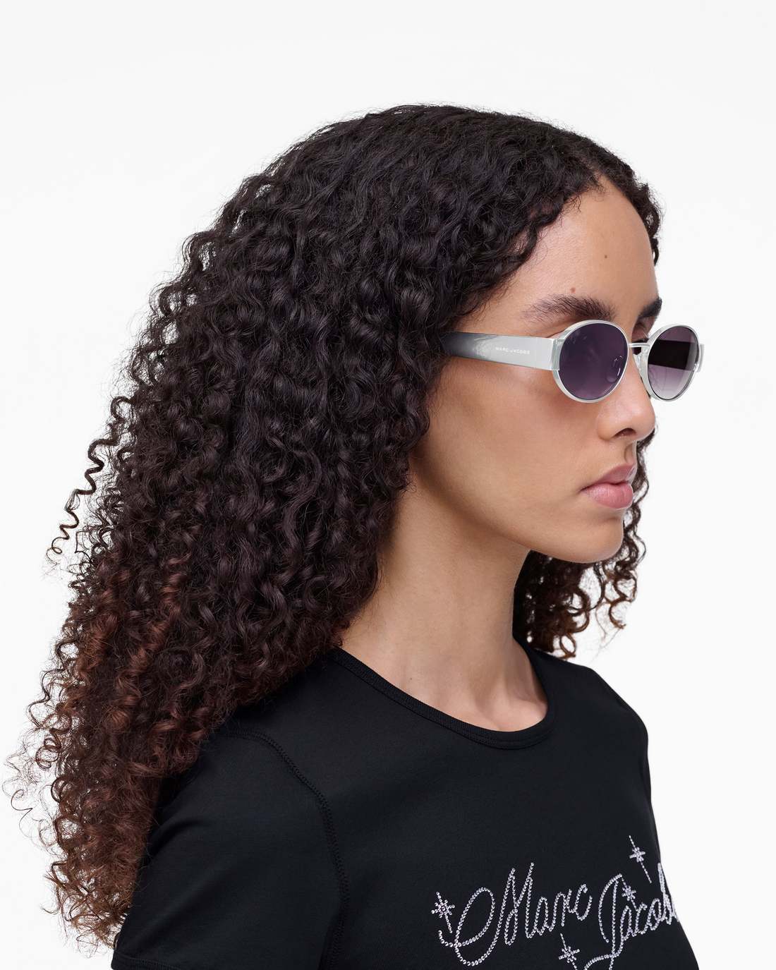 The Classic Logo Round Sunglasses Silver - Marc Jacobs