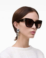 The J Marc Square Sunglasses Havana - Marc Jacobs
