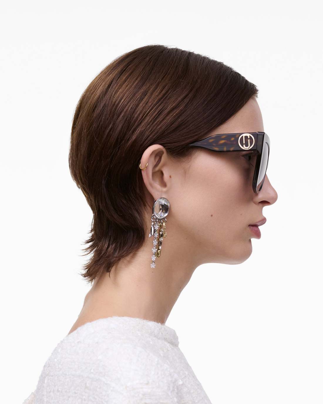 The J Marc Square Sunglasses Havana - Marc Jacobs