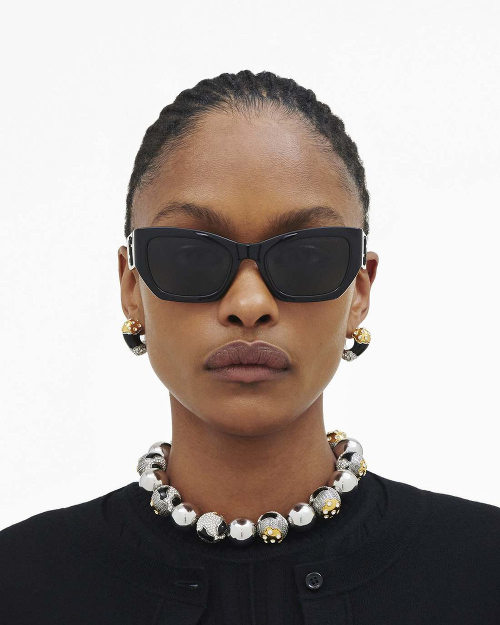 The J Marc Square Cat Eye Sunglasses Black - Marc Jacobs