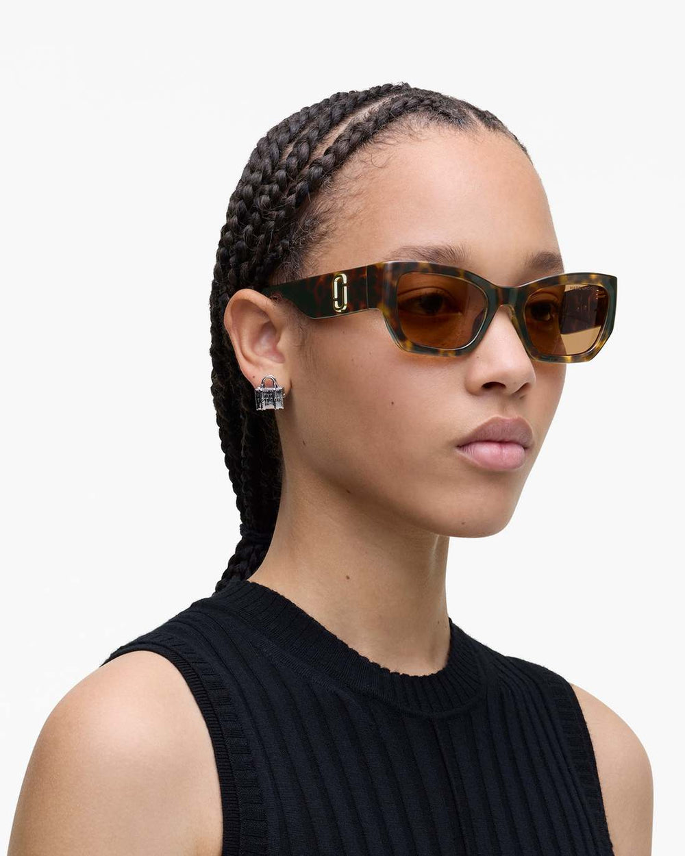 The J Marc Square Cat Eye Sunglasses Havana - Marc Jacobs
