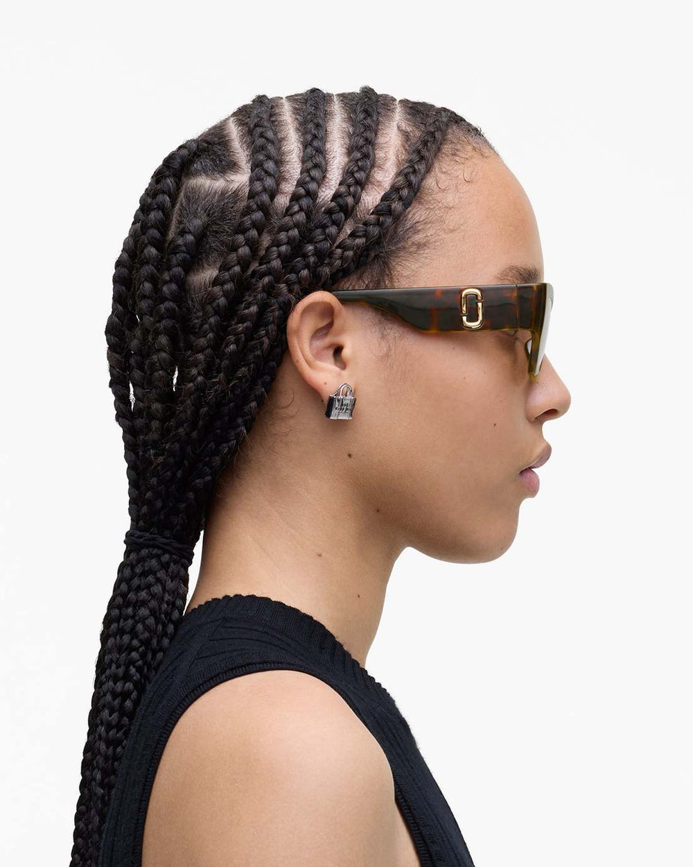 The J Marc Square Cat Eye Sunglasses Havana - Marc Jacobs