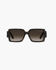 The Bold Logo Square Sunglasses Havana - Marc Jacobs