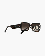 The Bold Logo Square Sunglasses Havana - Marc Jacobs