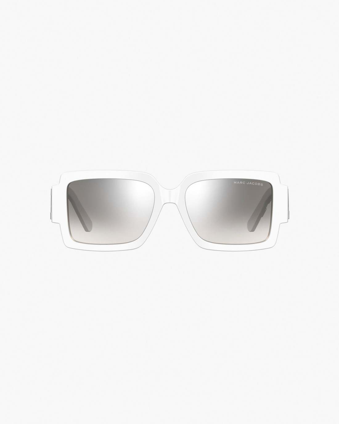 The Bold Logo Square Mirrored Sunglasses White/Grey - Marc Jacobs
