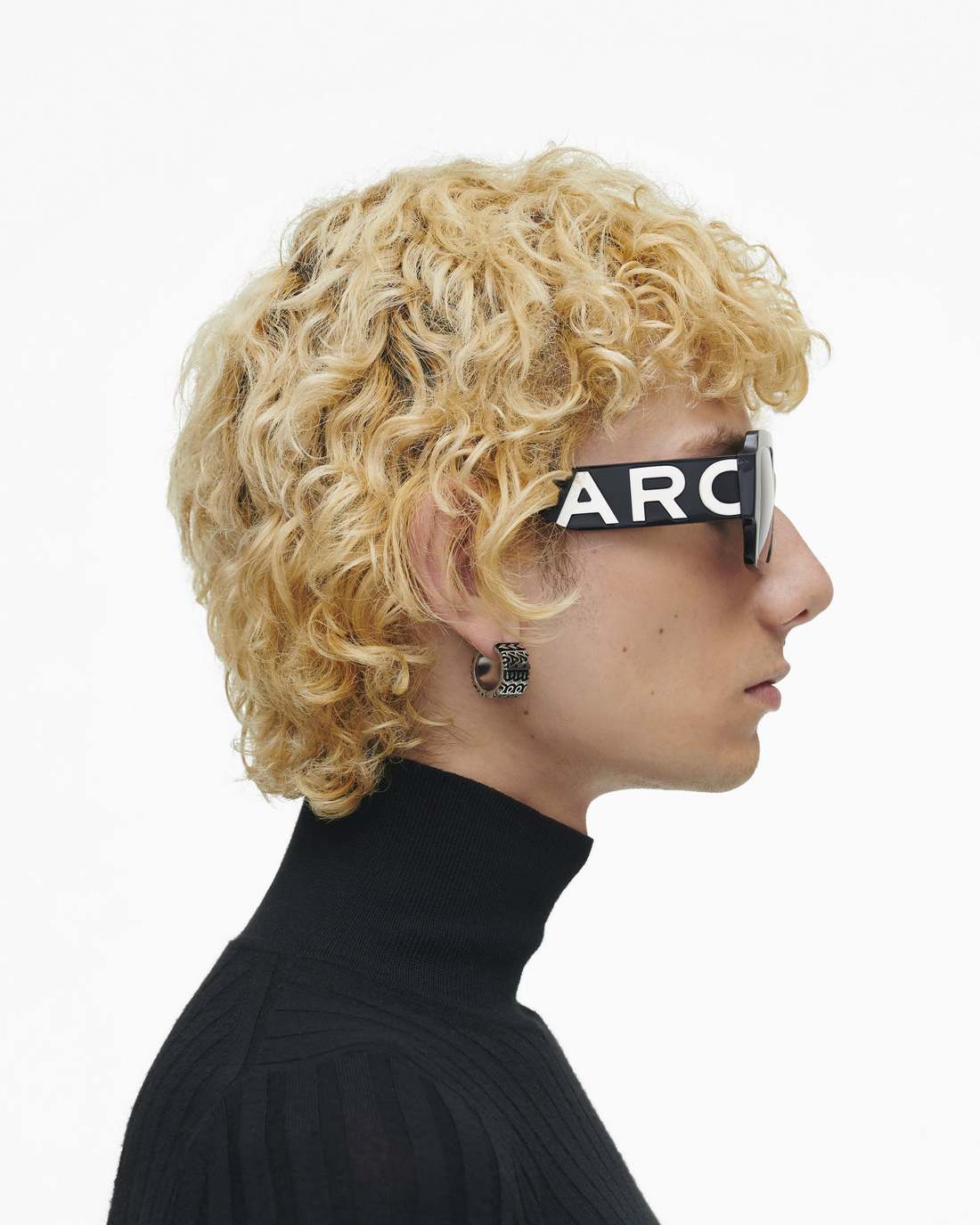 The Bold Logo Square Sunglasses Black/White - Marc Jacobs