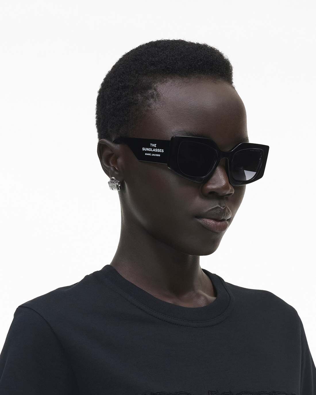 The Square Cat Eye Sunglasses Black - Marc Jacobs