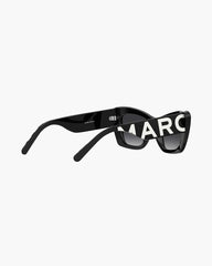 The Bold Logo Cat Eye Sunglasses Black/White - Marc Jacobs