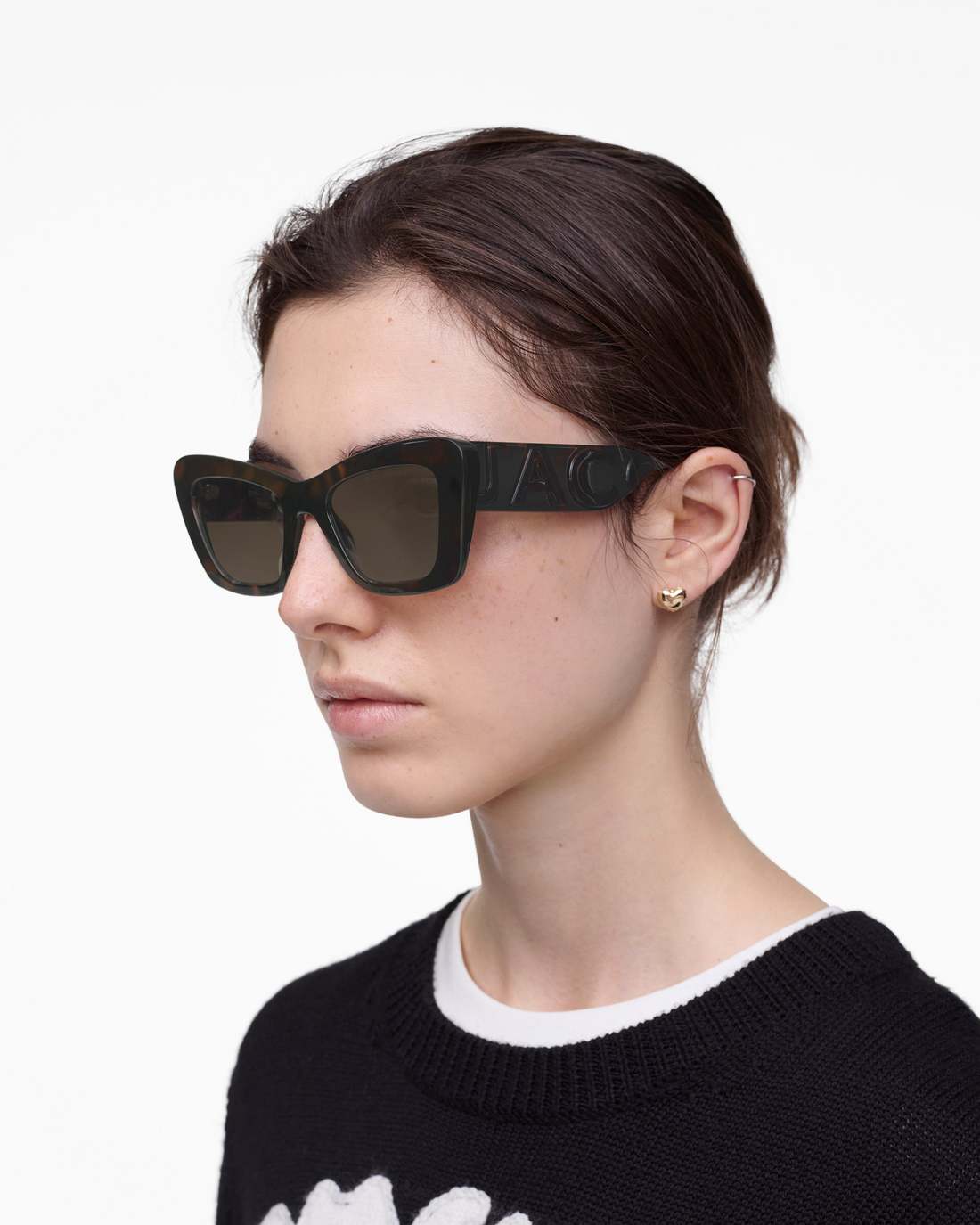 The Bold Logo Cat Eye Sunglasses Havana - Marc Jacobs