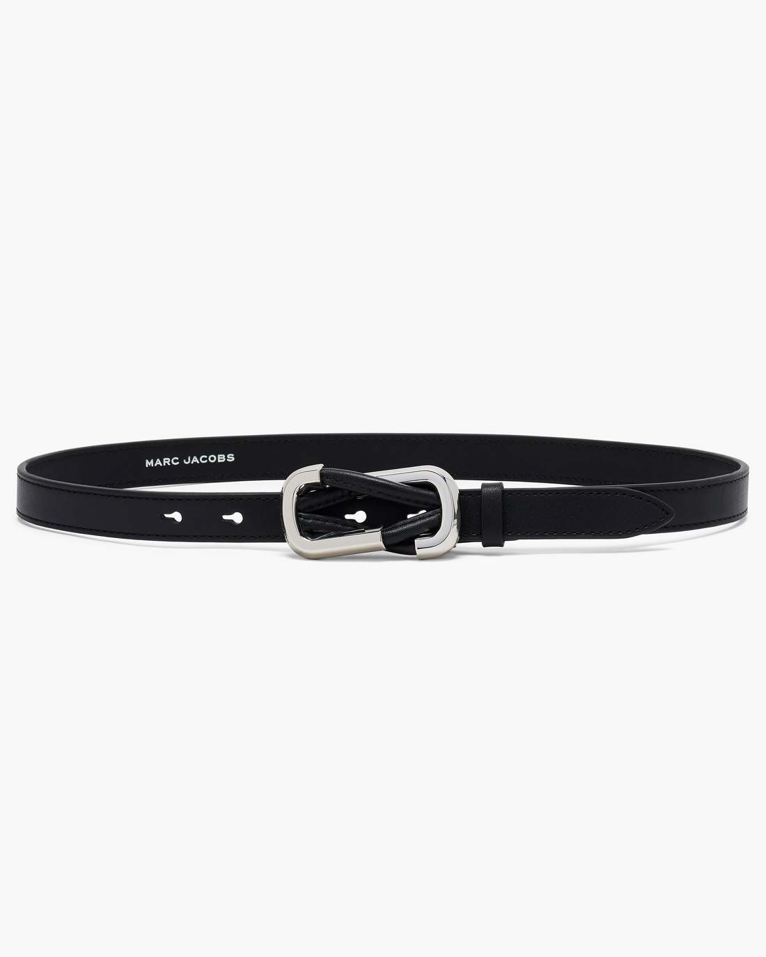 The Dual Belt Black/Silver - Marc Jacobs