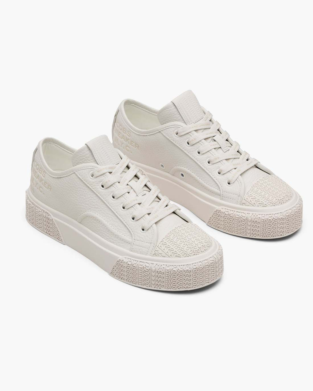 The Leather Sneaker Cotton White - Marc Jacobs