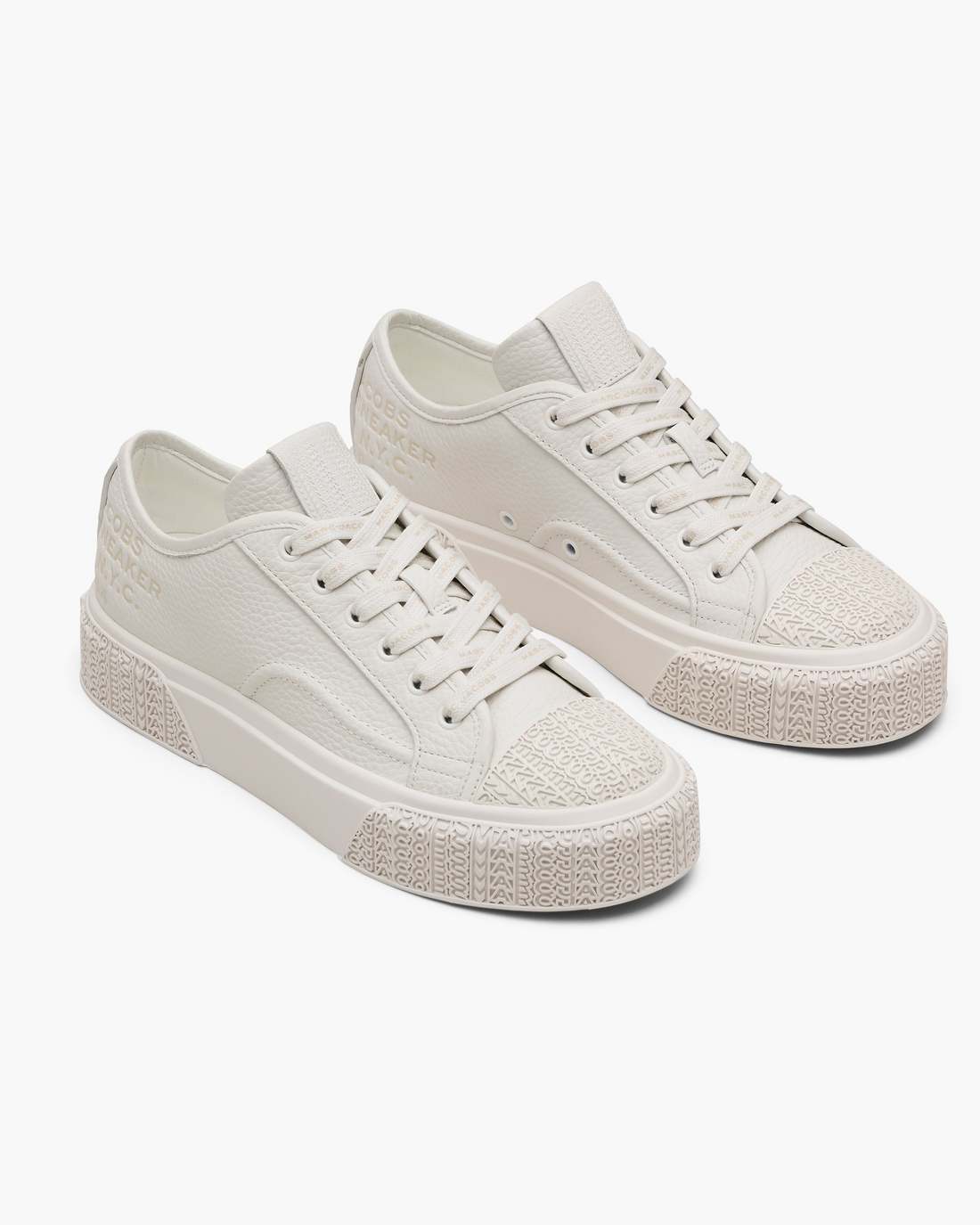 The Leather Sneaker Cotton White - Marc Jacobs