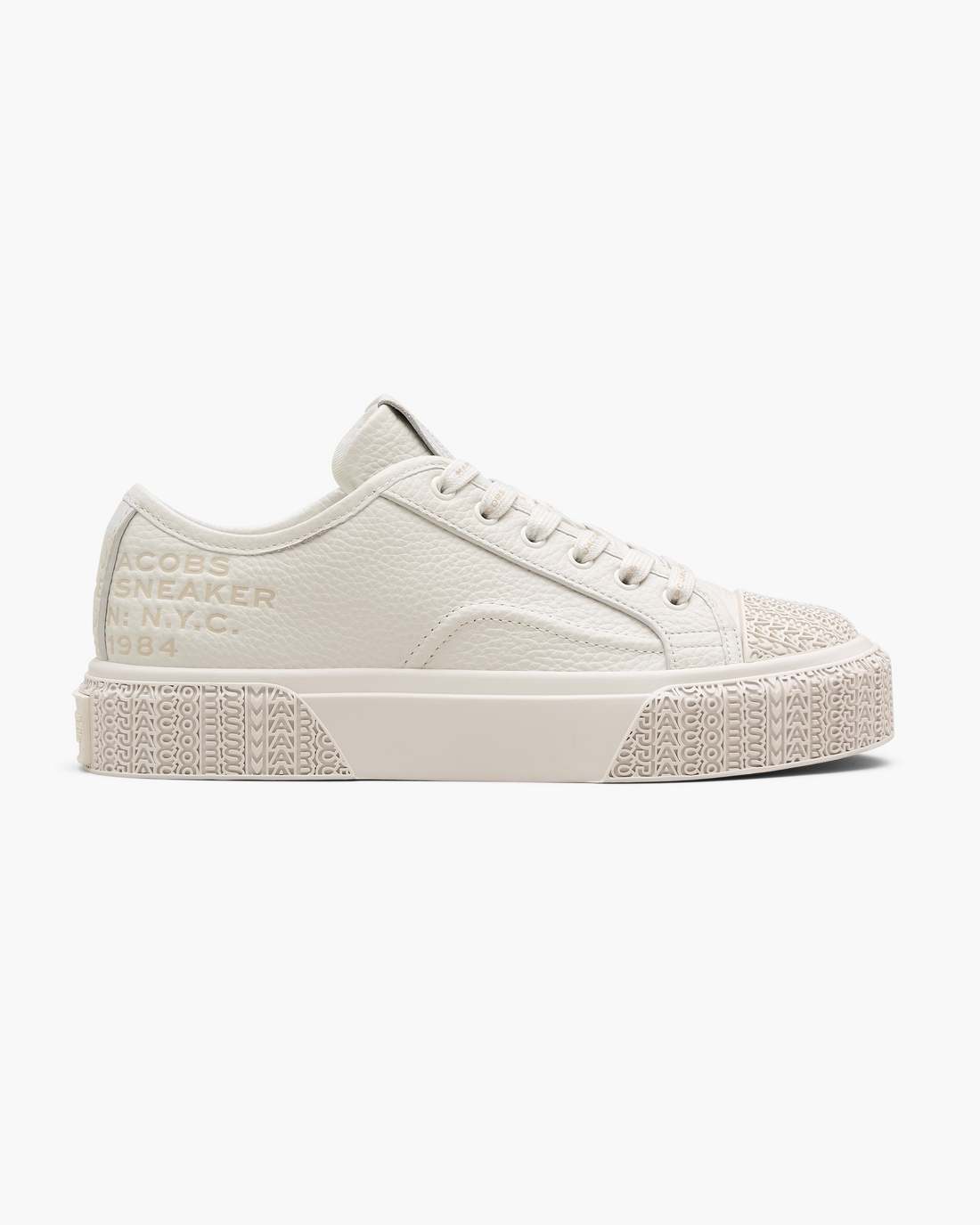 The Leather Sneaker Cotton White - Marc Jacobs