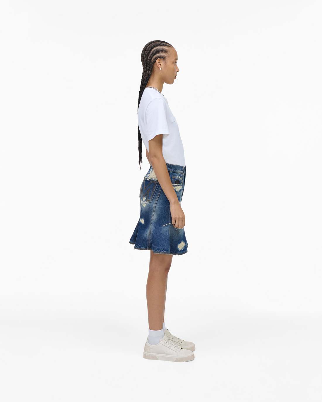 The Leather Sneaker Cotton White - Marc Jacobs