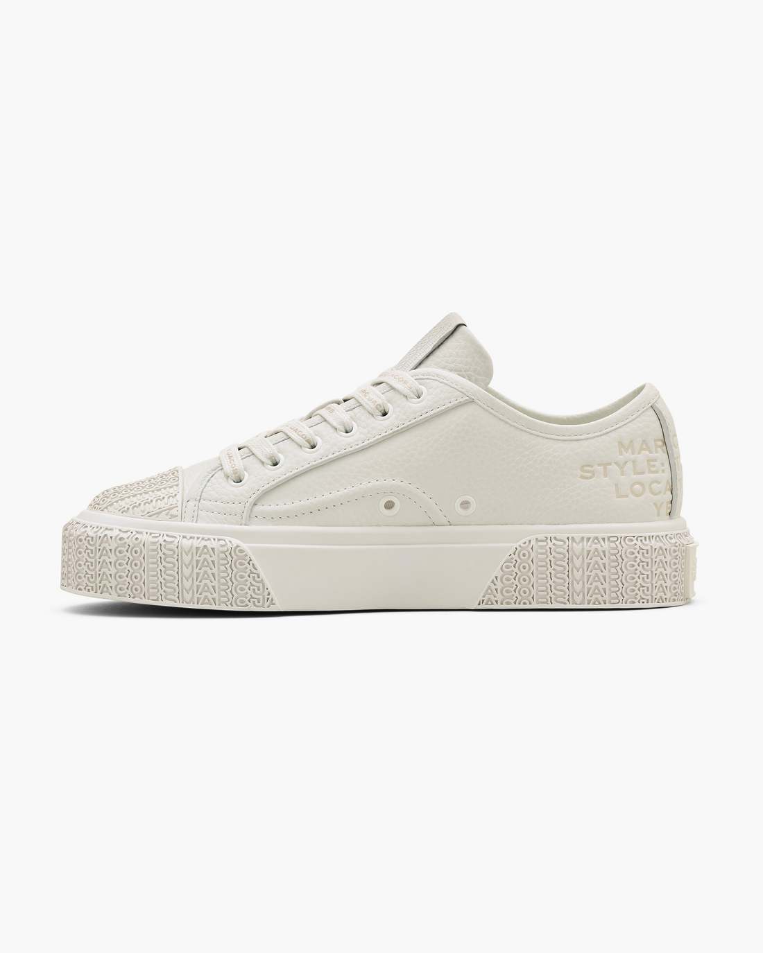 The Leather Sneaker Cotton White - Marc Jacobs