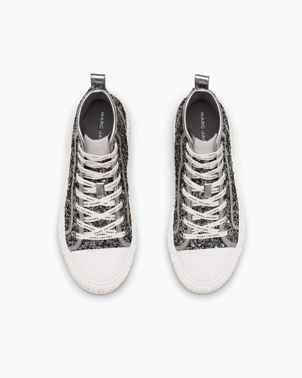 The Sequin High Top Sneaker Silver - Marc Jacobs