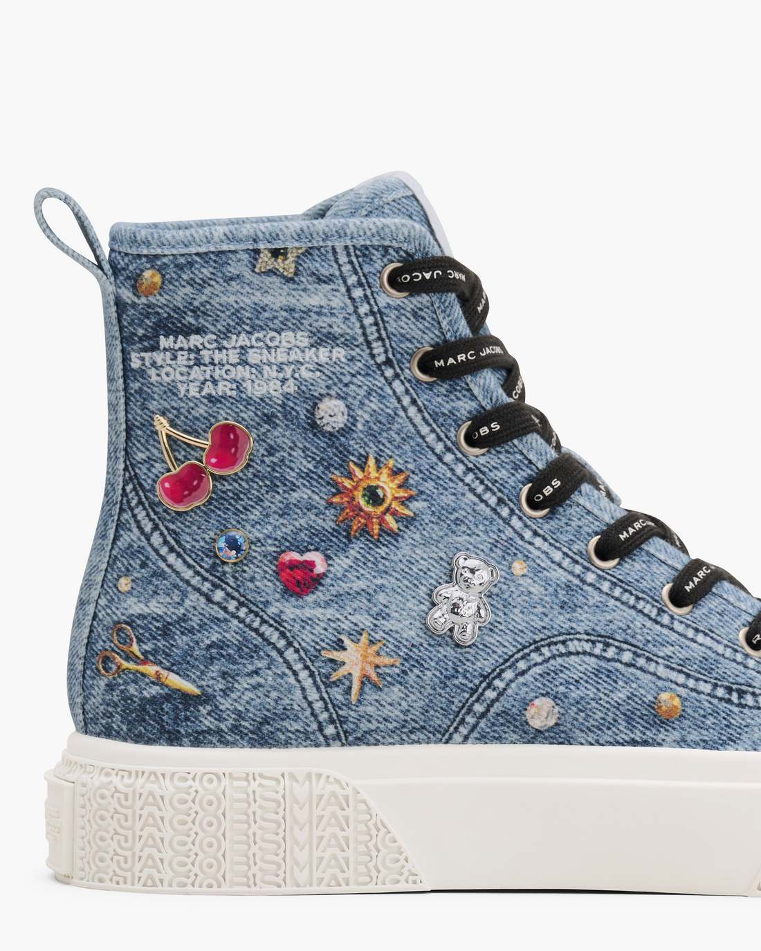 The Trinket Charm High Top Sneaker Medium Wash Multi - Marc Jacobs
