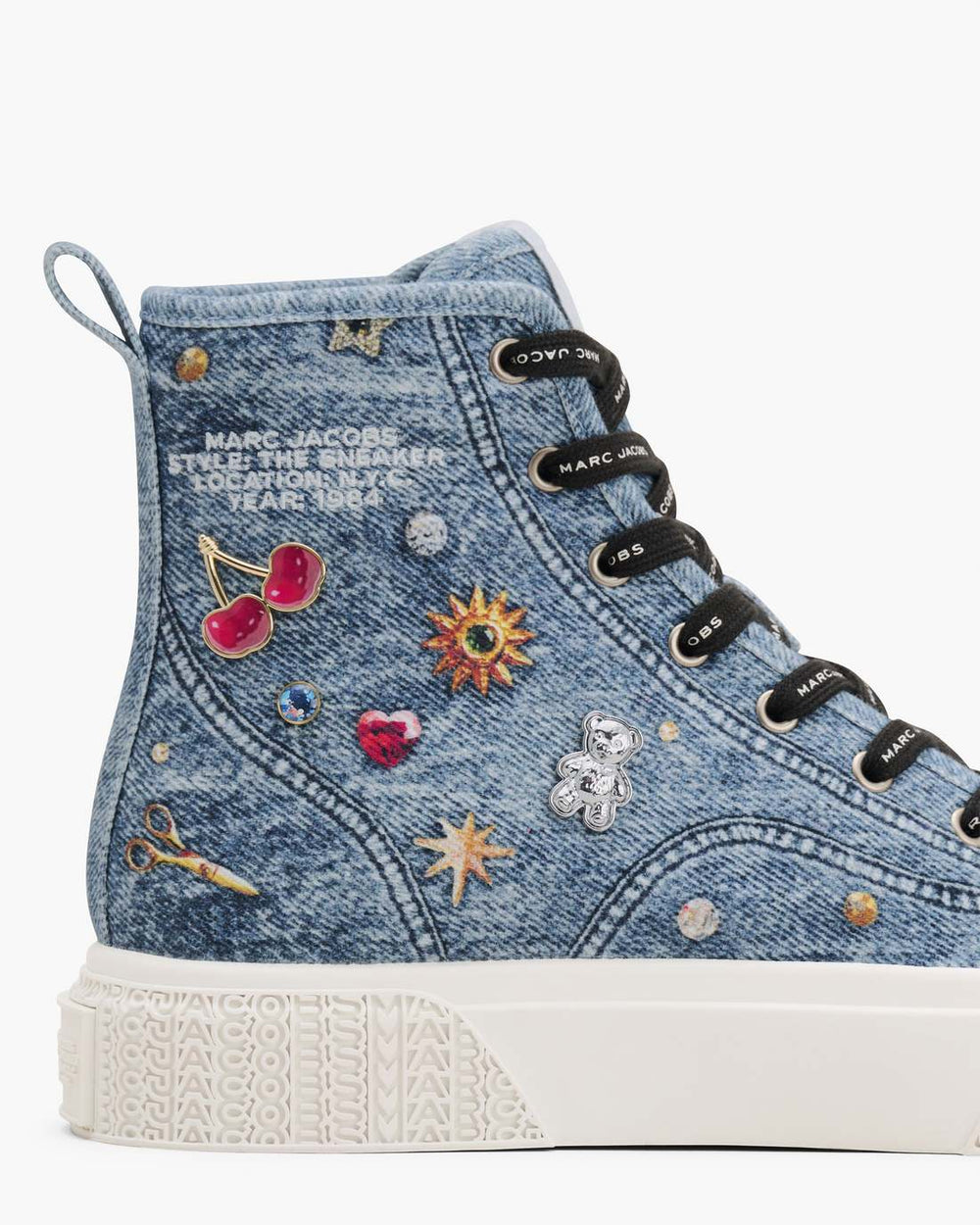The Trinket Charm High Top Sneaker Medium Wash Multi - Marc Jacobs