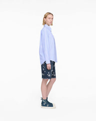 The Sequin Daisy Denim High Top Sneaker Vintage Indigo - Marc Jacobs