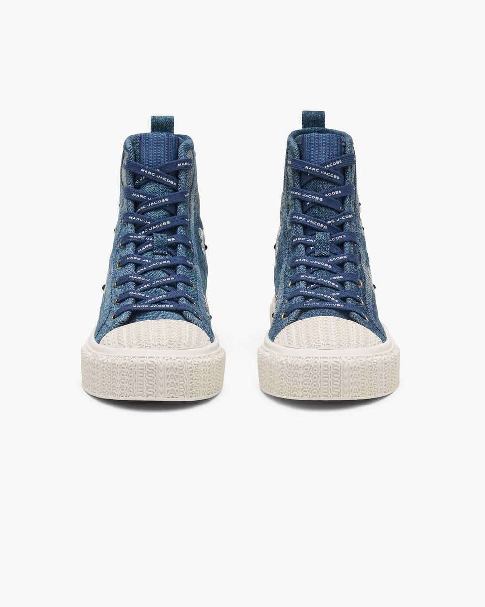 The Sequin Daisy Denim High Top Sneaker Vintage Indigo - Marc Jacobs