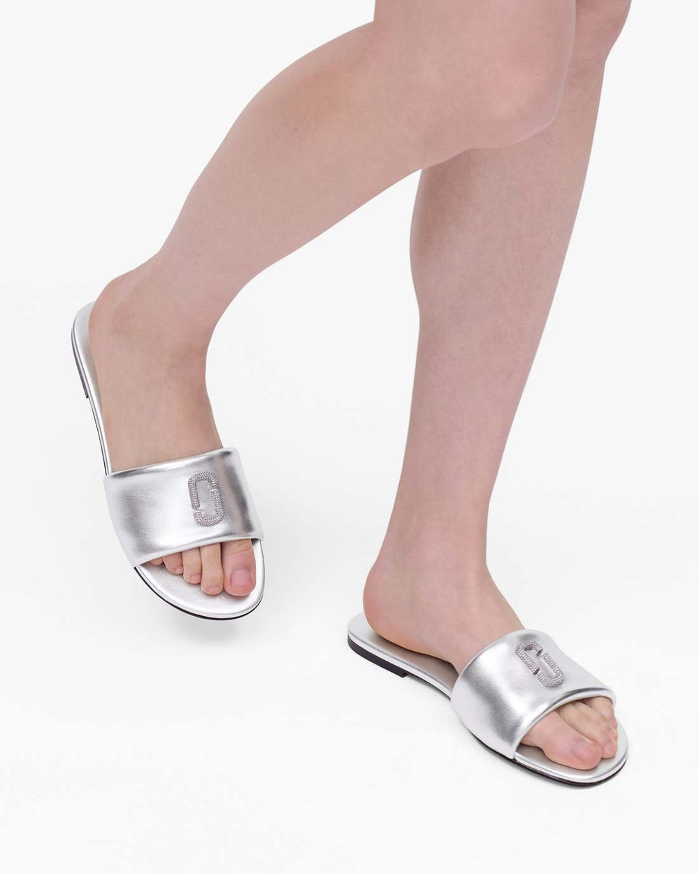 The Pave Snapshot Slide Silver - Marc Jacobs
