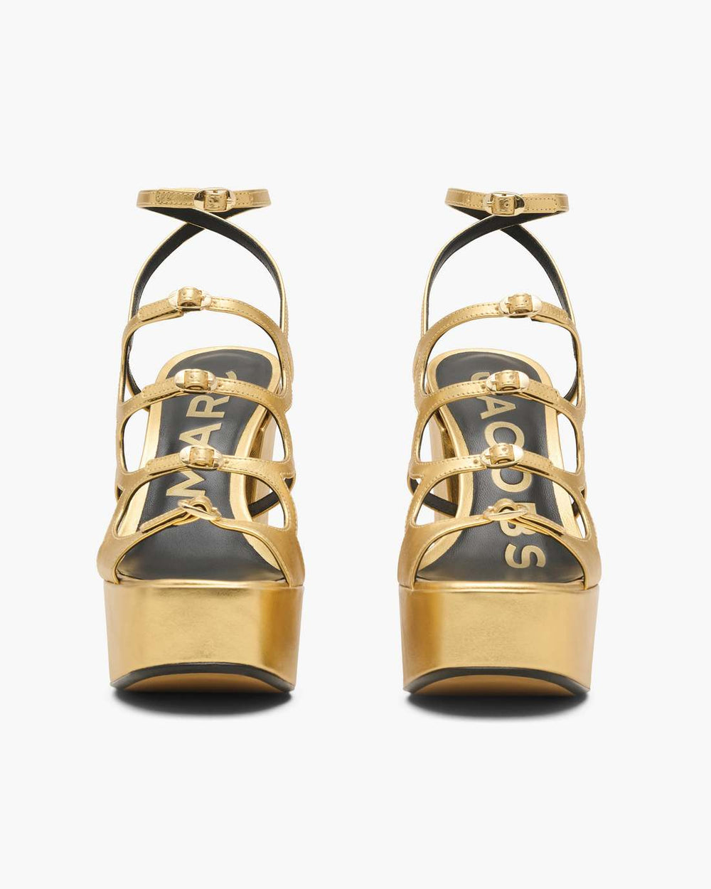 The Metallic Leather Kiki Platform Sandal Gold - Marc Jacobs
