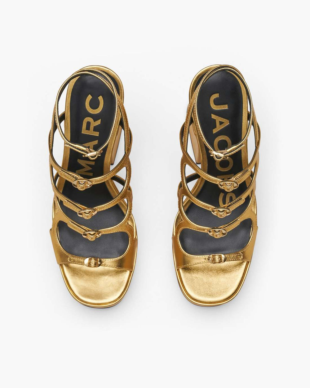 The Metallic Leather Kiki Platform Sandal Gold - Marc Jacobs