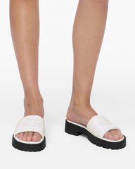 The Lug Sole Slide Bright White - Marc Jacobs