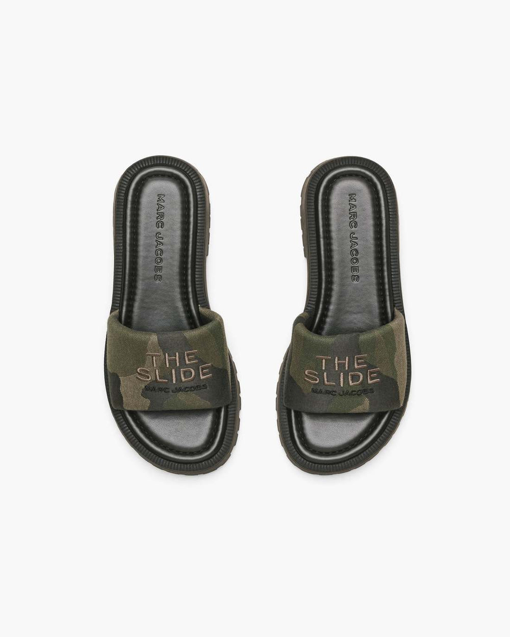 The Camo Jacquard Lug Sole Slide Camo Multi - Marc Jacobs