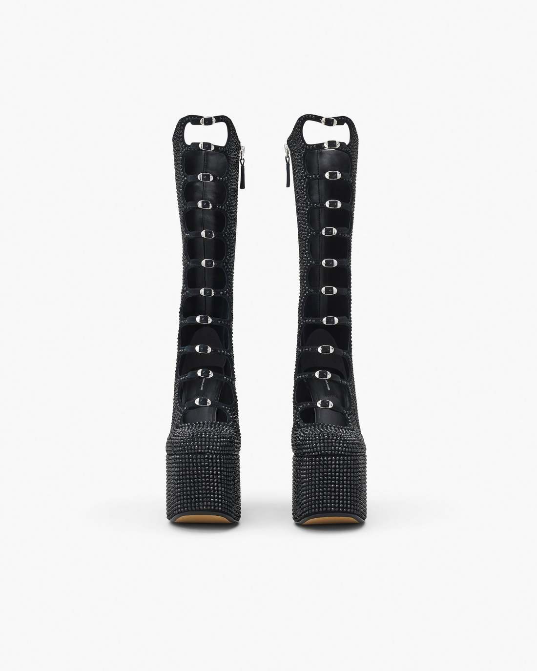 The Rhinestone Kiki Knee-High Boot Black/Black - Marc Jacobs
