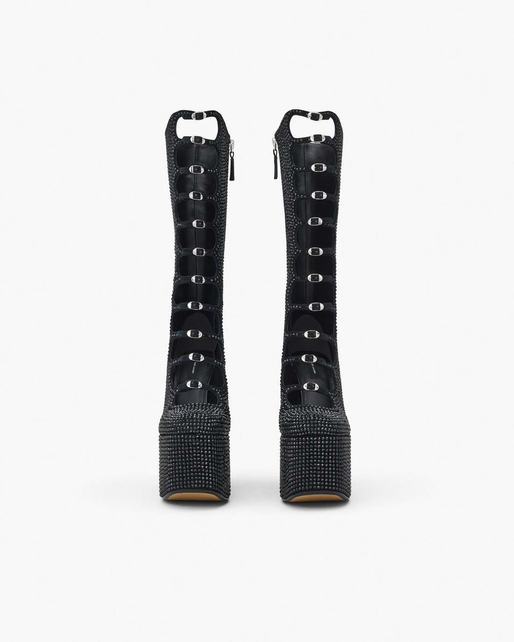 The Rhinestone Kiki Knee-High Boot Black/Black - Marc Jacobs