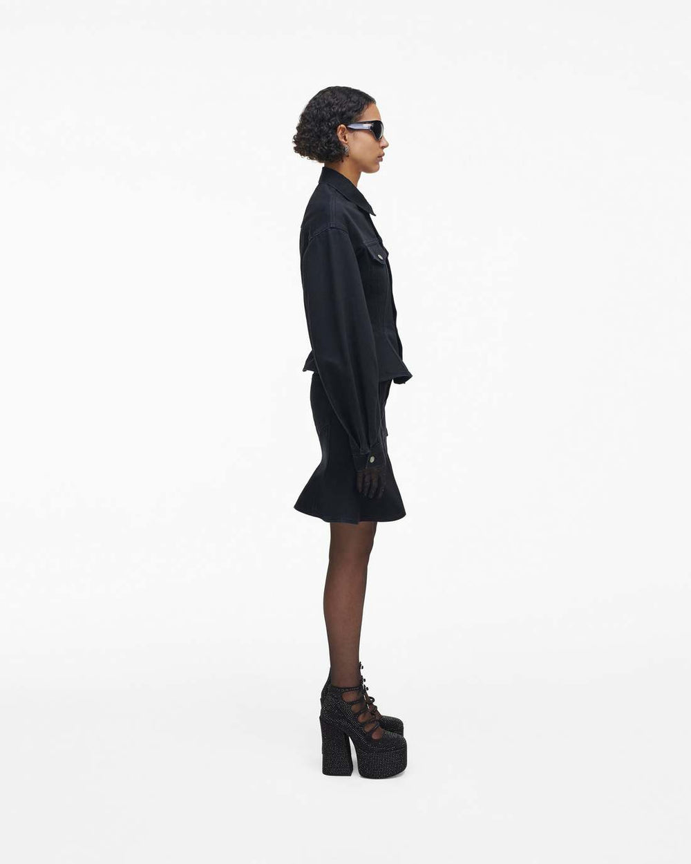 The Rhinestone Kiki Ankle Boot Black/Black - Marc Jacobs
