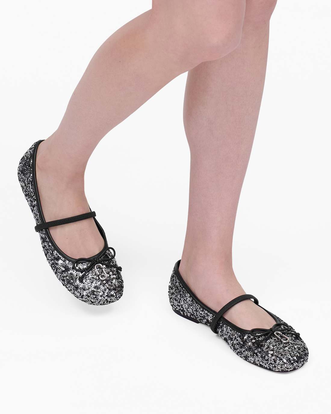 The Sequin Sabrina Ballerina Silver - Marc Jacobs