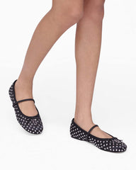 The Studded Sabrina Ballerina Black Multi - Marc Jacobs