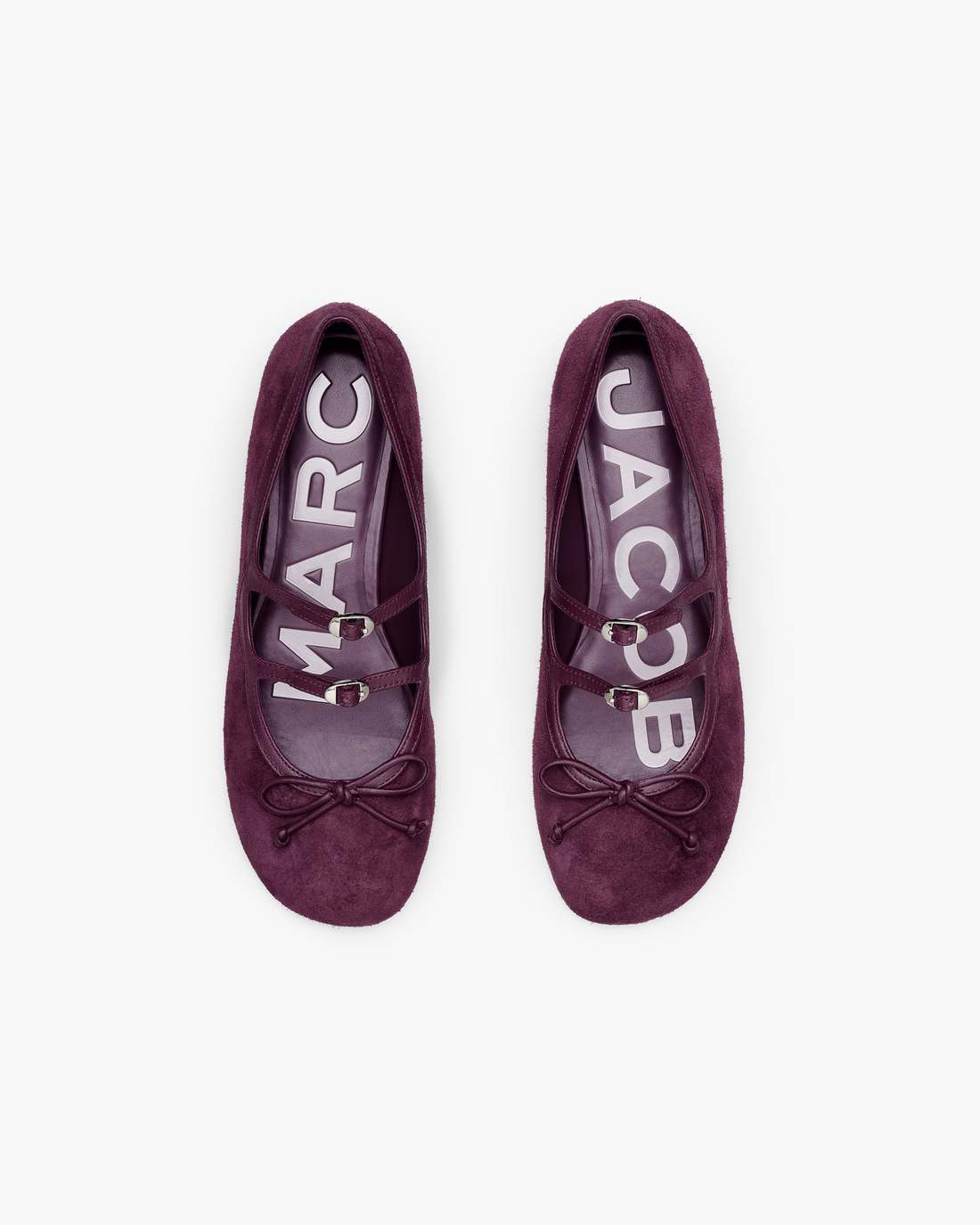 The Suede Kiki Ballerina Dark Plum - Marc Jacobs
