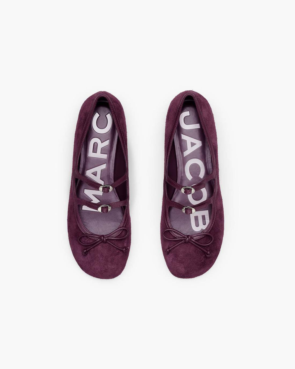 The Suede Kiki Ballerina Dark Plum - Marc Jacobs