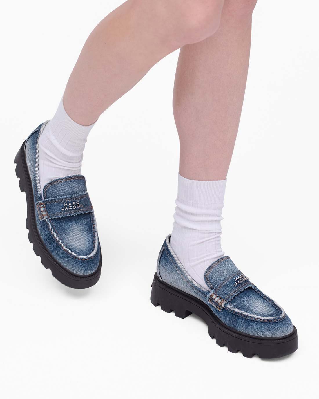 The Faded Denim Frankie Loafer Faded Vintage Indigo - Marc Jacobs