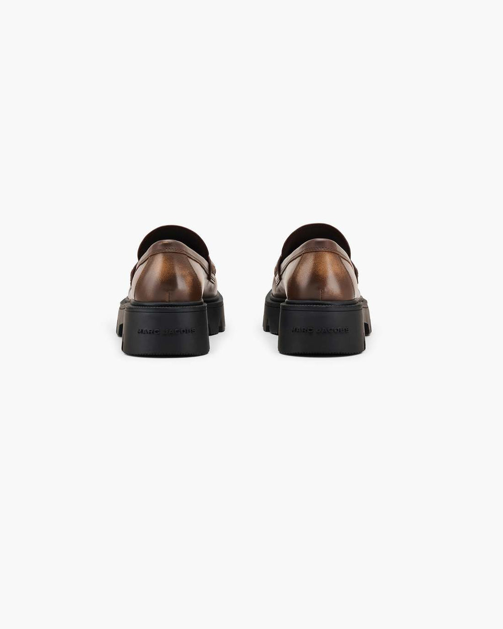 The Distressed Leather Frankie Loafer Ebony - Marc Jacobs