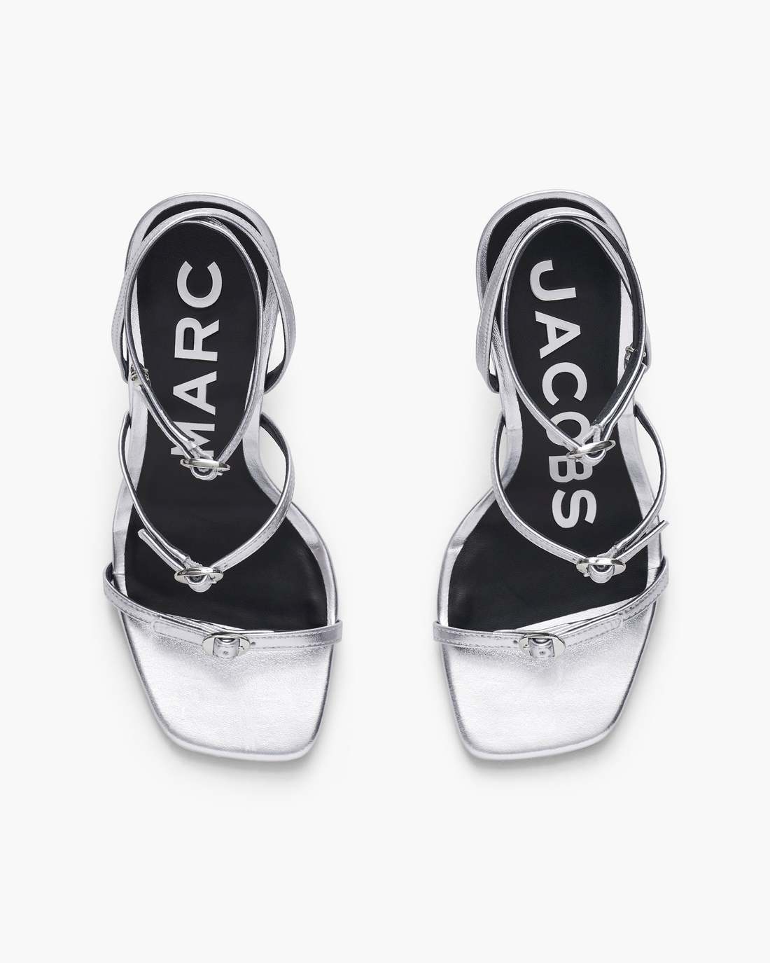 The Metallic Leather Daisy Heel Silver - Marc Jacobs