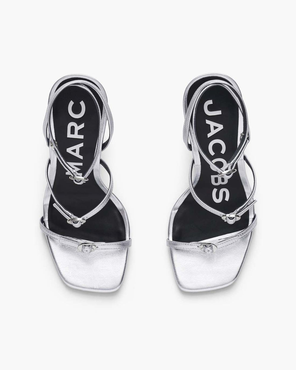 The Metallic Leather Daisy Heel Silver - Marc Jacobs