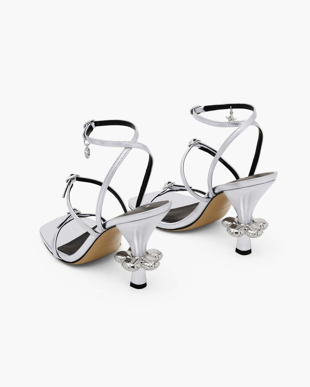 The Metallic Leather Daisy Heel Silver - Marc Jacobs