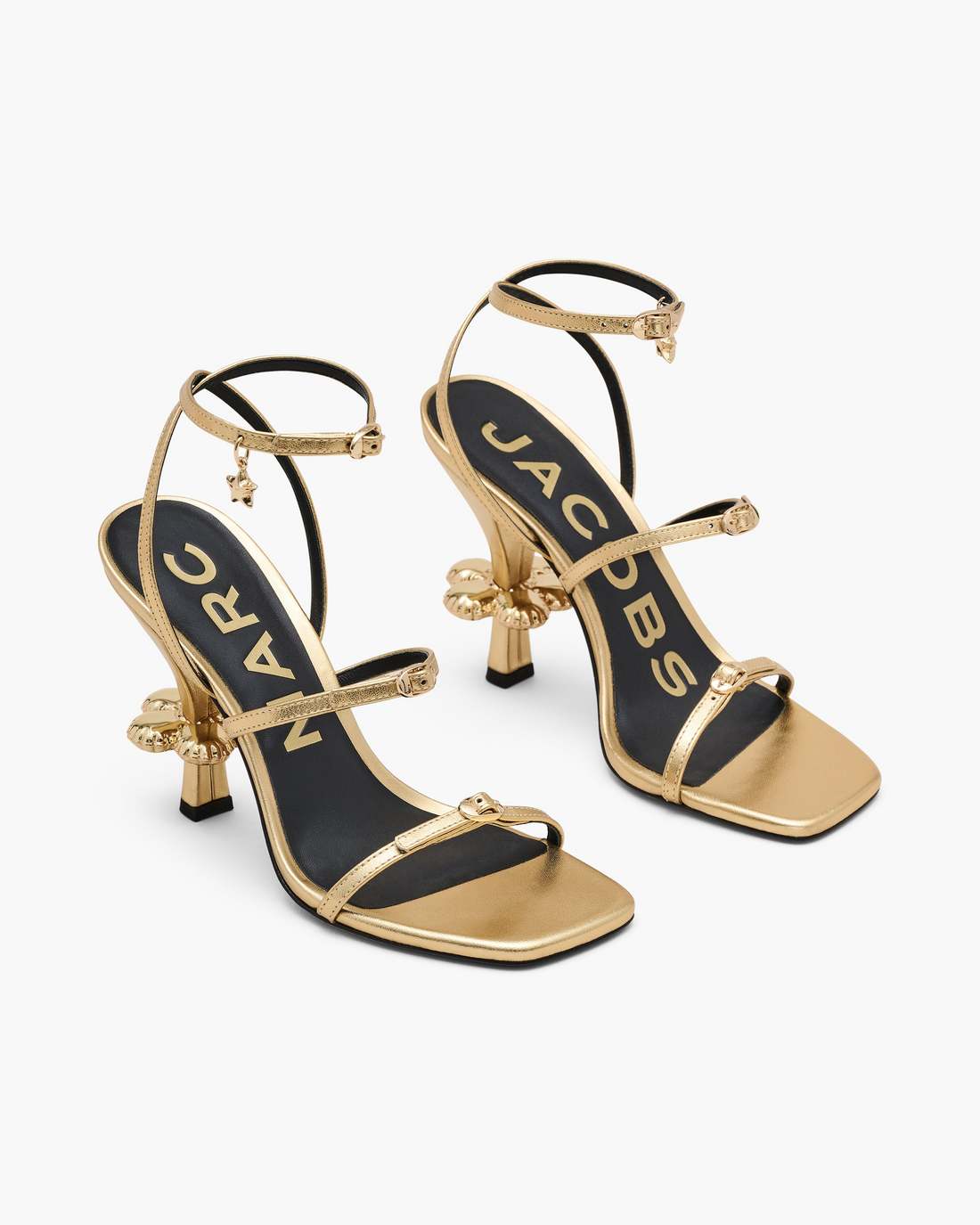 The Metallic Leather Daisy Heel Gold - Marc Jacobs