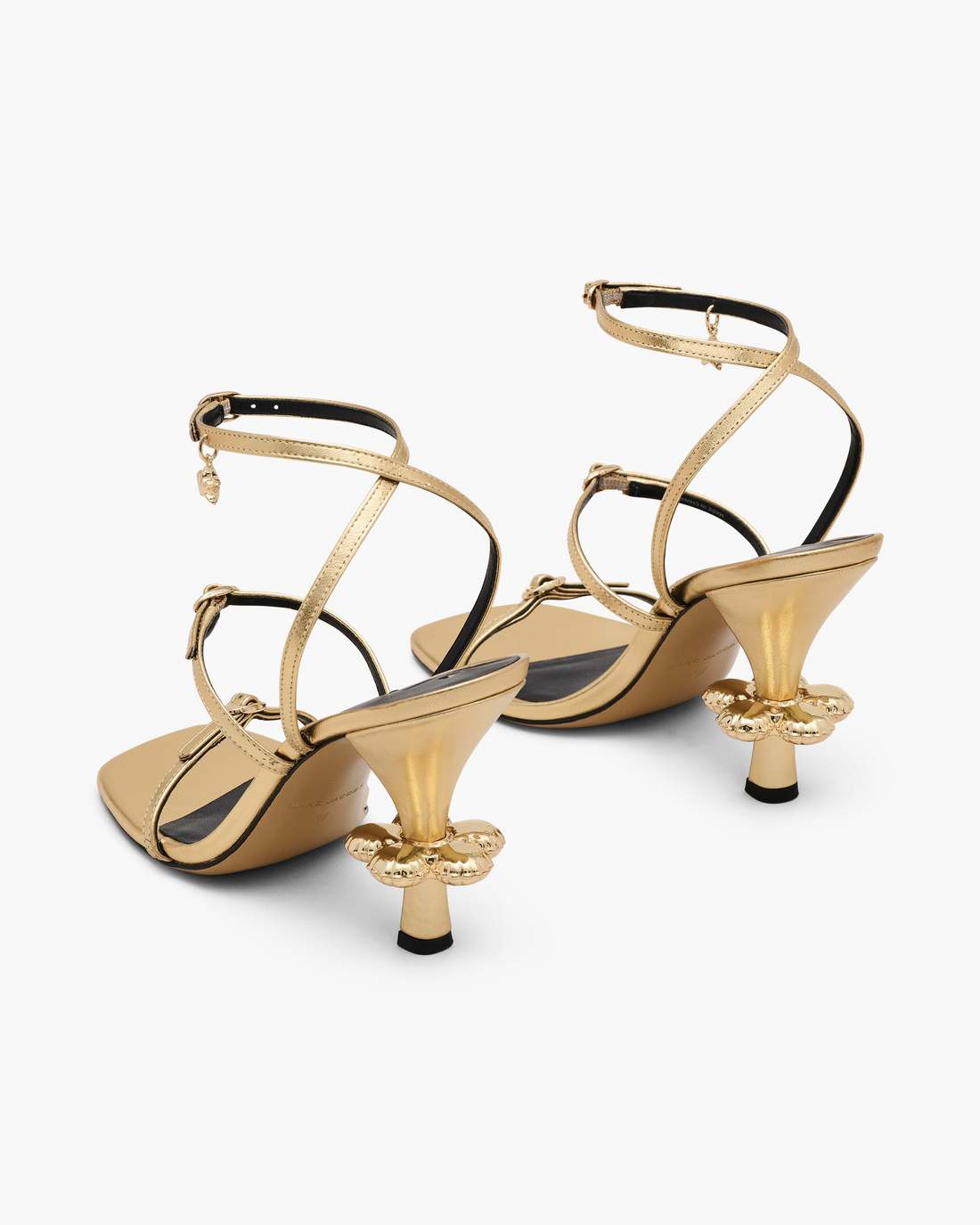 The Metallic Leather Daisy Heel Gold - Marc Jacobs