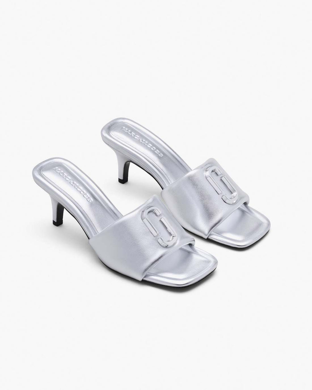 The Metallic J Marc Heeled Sandal Silver - Marc Jacobs