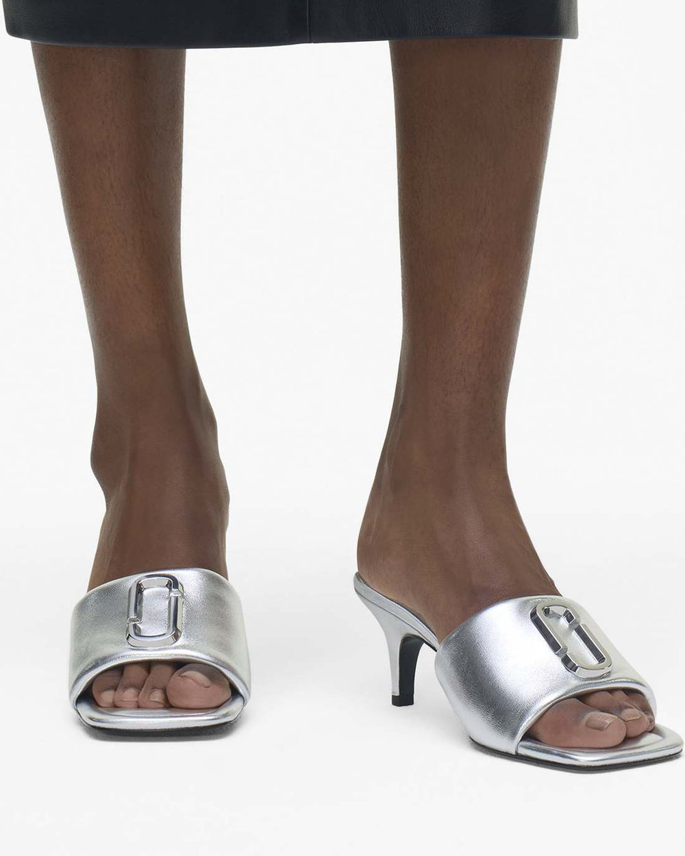 The Metallic J Marc Heeled Sandal Silver - Marc Jacobs
